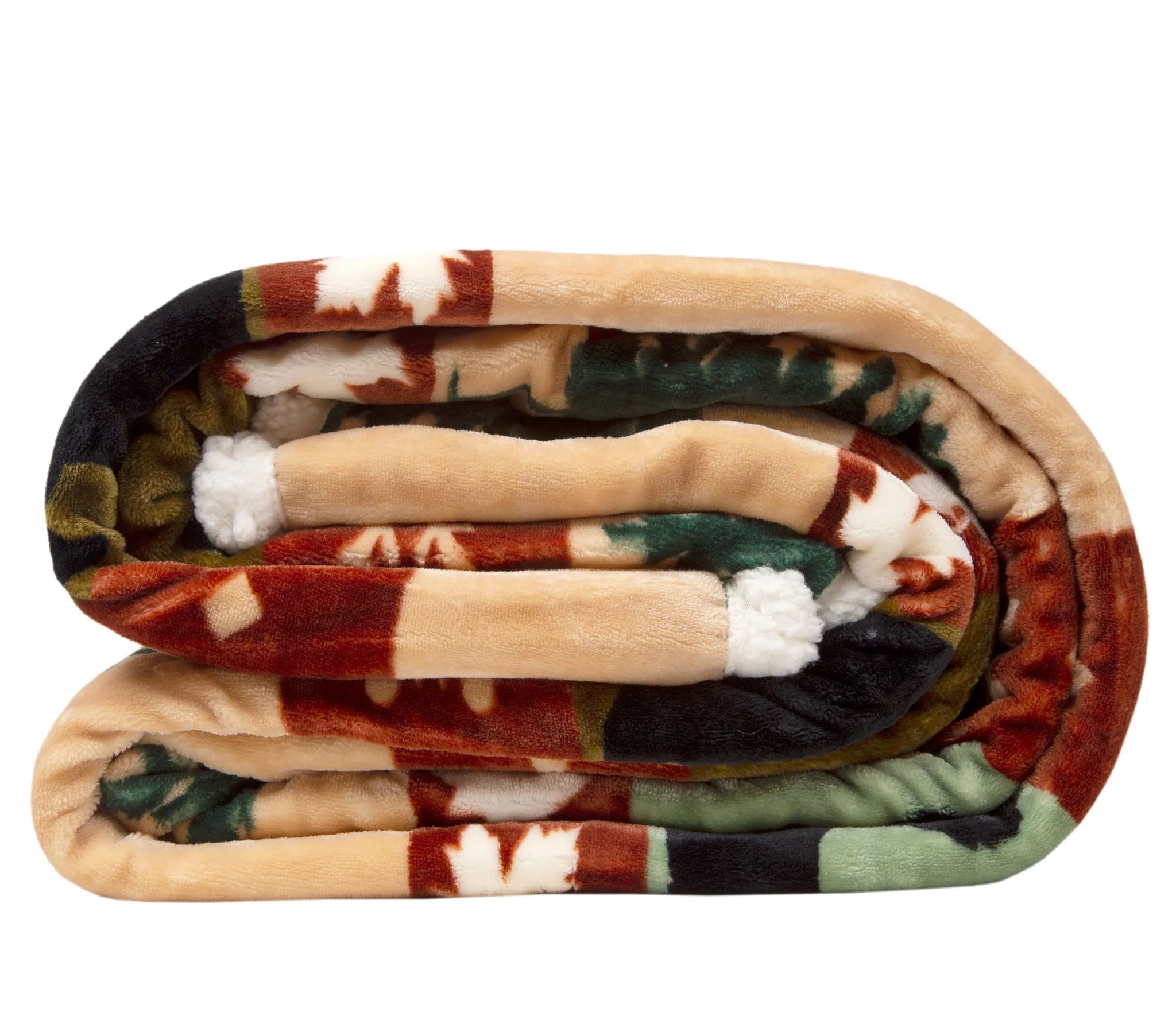 CARSTENS JP605 54-Inch X 68-Inch Cascade Ridge Sherpa-Lined Plush Throw ...
