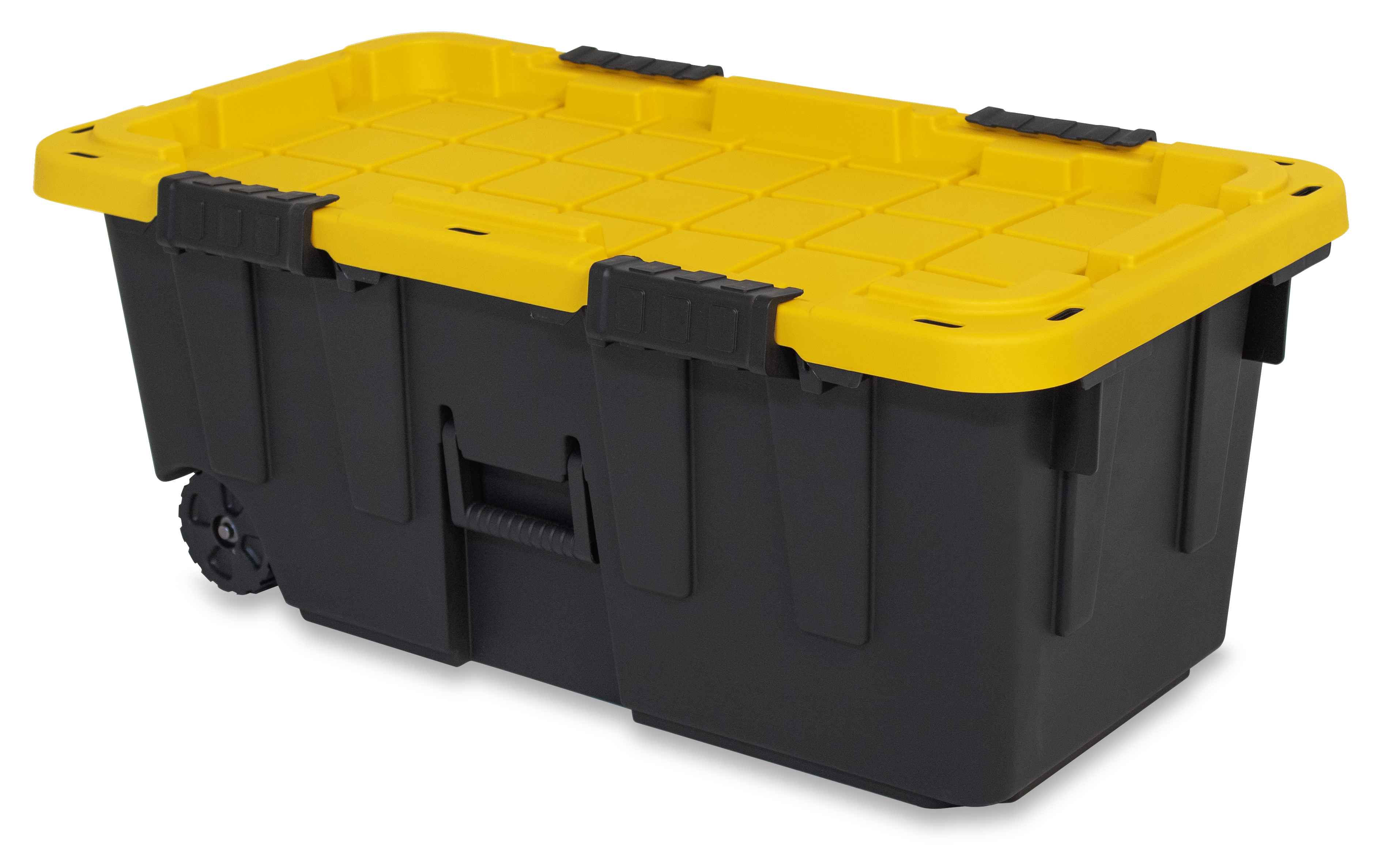 Tough Box 20GTBXBLKYW 20-Gallon Footlocker Black Storage Tote With