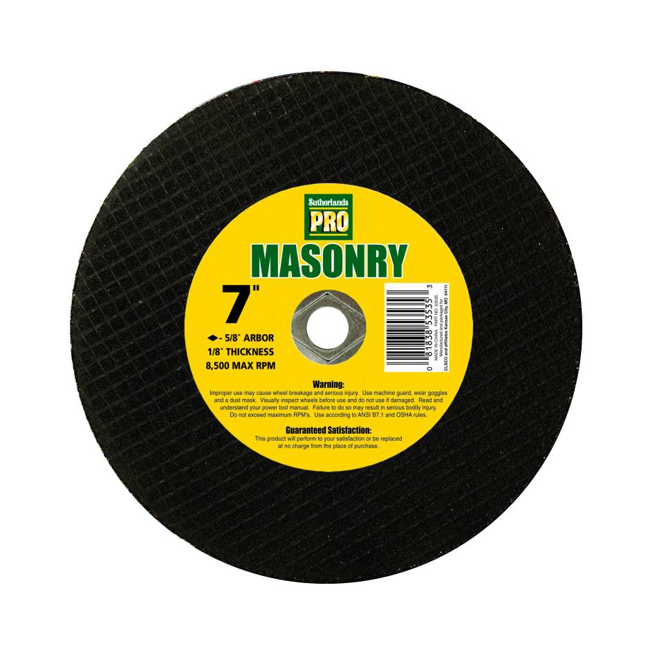 Sutherlands Pro 53535 7 x 1/8Inch Masonry Silicone Carbide (C24R) Abrasive Saw Blade at