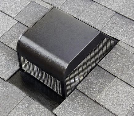 Air Vent RVG55FBL Airhawk Slant Black Galvanized Steel Filtered Roof ...