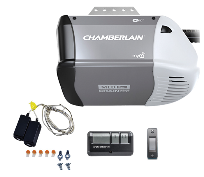 Chamberlain C273 Pushbutton Control Chain Drive Garage Door Opener at