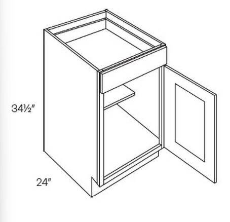 CNC L10-B12 12-Inch, Luxor, White, Base Cabinet at Sutherlands