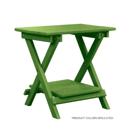 Kanyon Living K720 16 Lime Green Deluxe Folding End Table With Shelf At Sutherlands - Patio Furniture Carlsbad Nm
