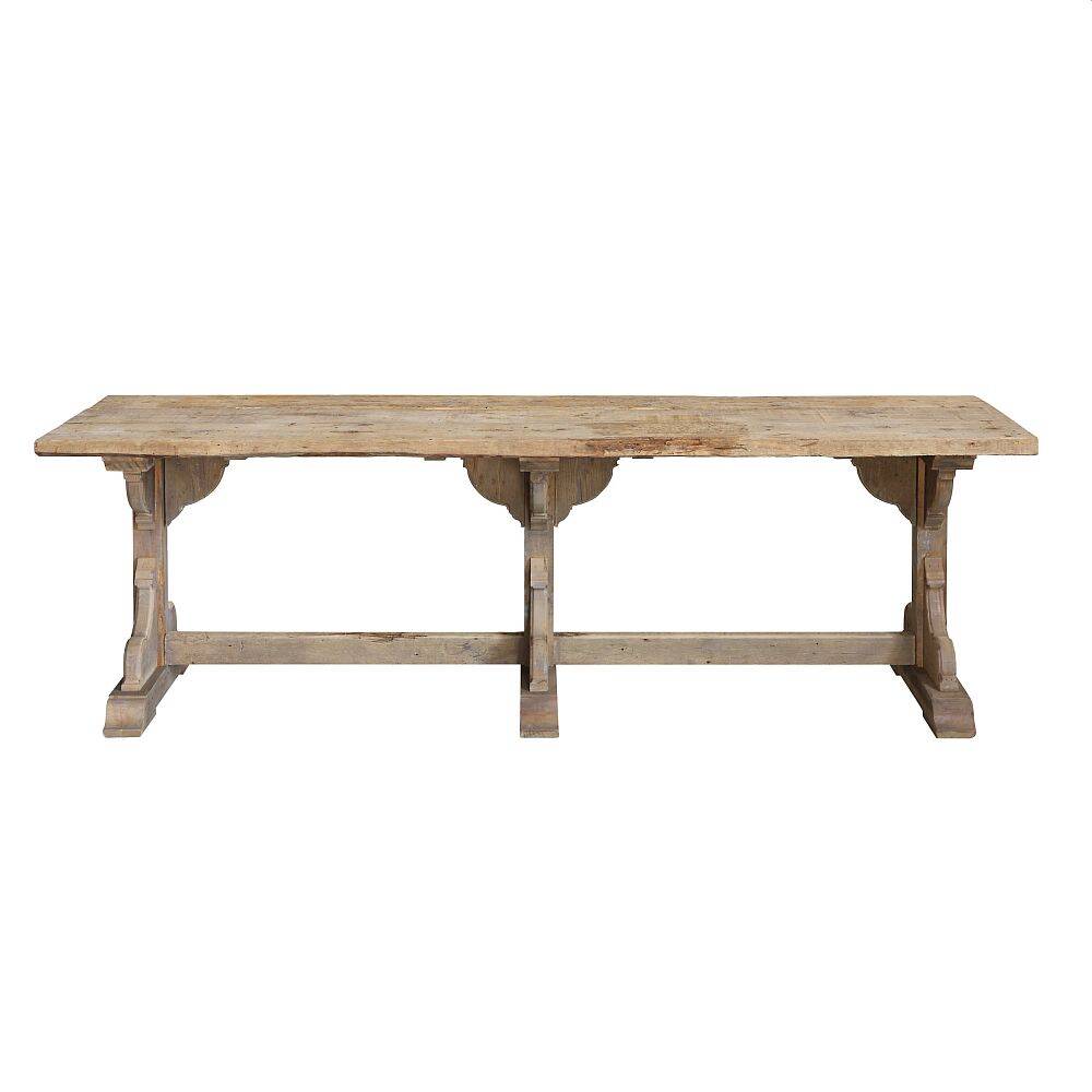 Creative Co-Op DF0307 97 x 29-1/4-Inch 3-Legged Reclaimed Wood Table at ...