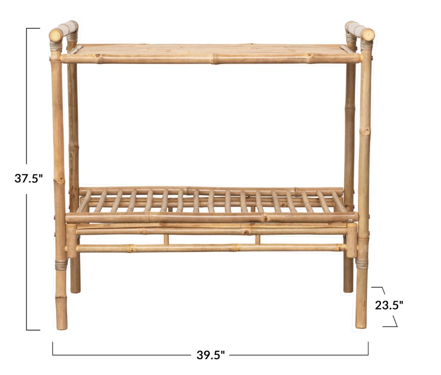 Creative CoOp DF4015 391/2 X 231/2 X 371/2Inch 2Tier Shelf With