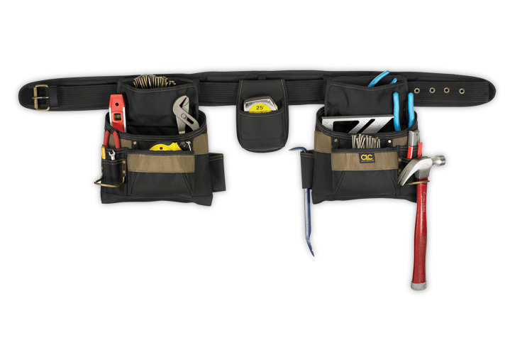 Custom Leathercraft 1604 17Pocket 4Piece Brown Deluxe Tool Apron at Sutherlands