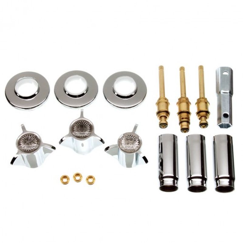 Danco 39620 Tub/Shower 3Handle Remodeling Trim Kit For Sayco In Chrome