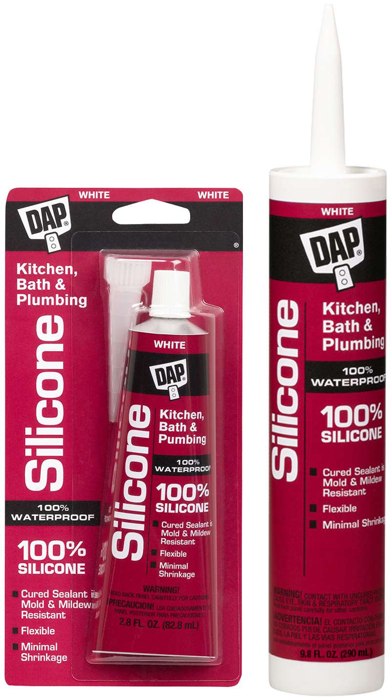 Dap 08640 Silicone Kitchen And Bath Sealant 10 1 Fl Oz White At Dap 08640