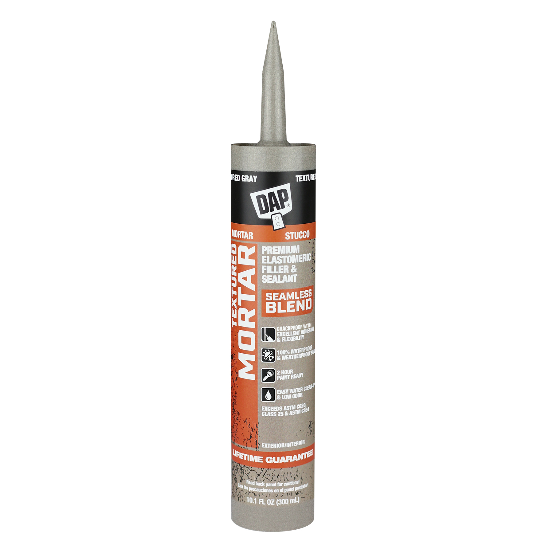 DAP® 7079810082 10.1Fl. Oz., Gray, Premium Textured Mortar Elastomeric Filler And Sealant at
