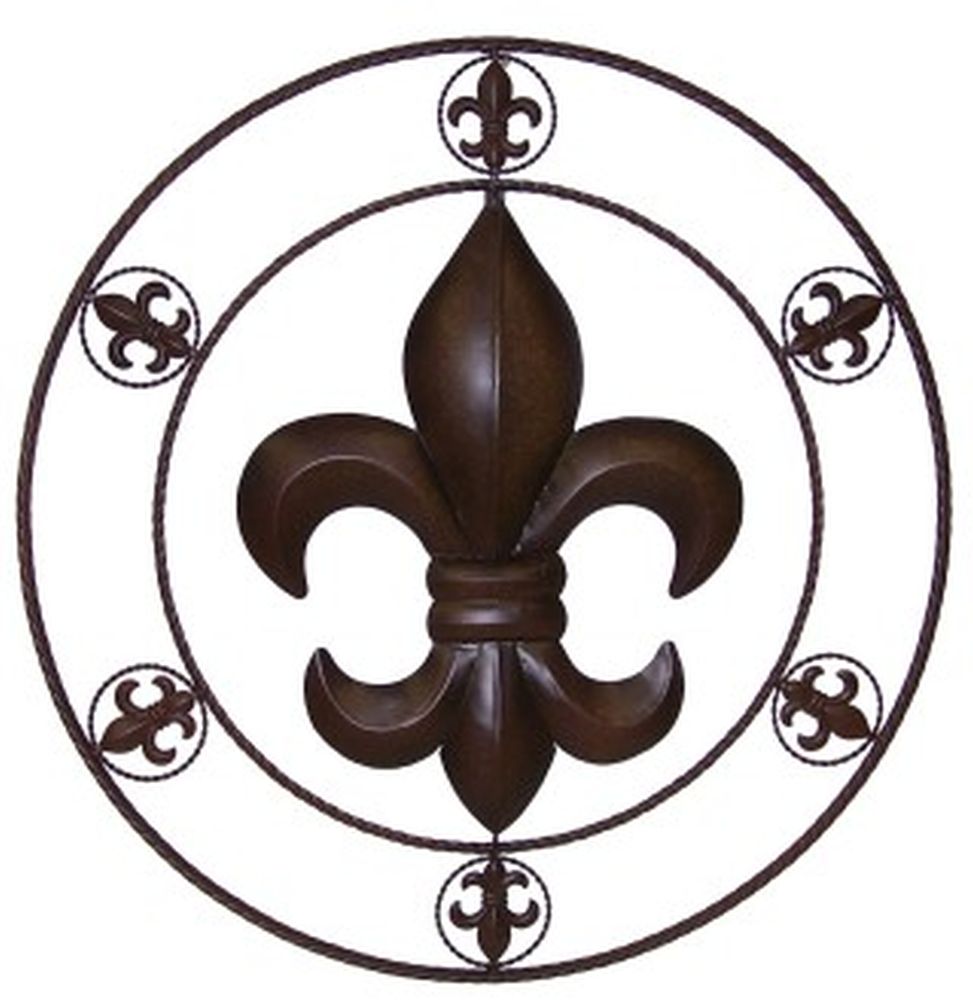 De Leon Collections 21593 Fleur Lis Metal Circle At Sutherlands