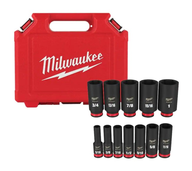 Milwaukee 49-66-7013 SHOCKWAVE 1/2 In. Drive Metric 6 Point Impact Socket Set 14 Piece - Foto 9