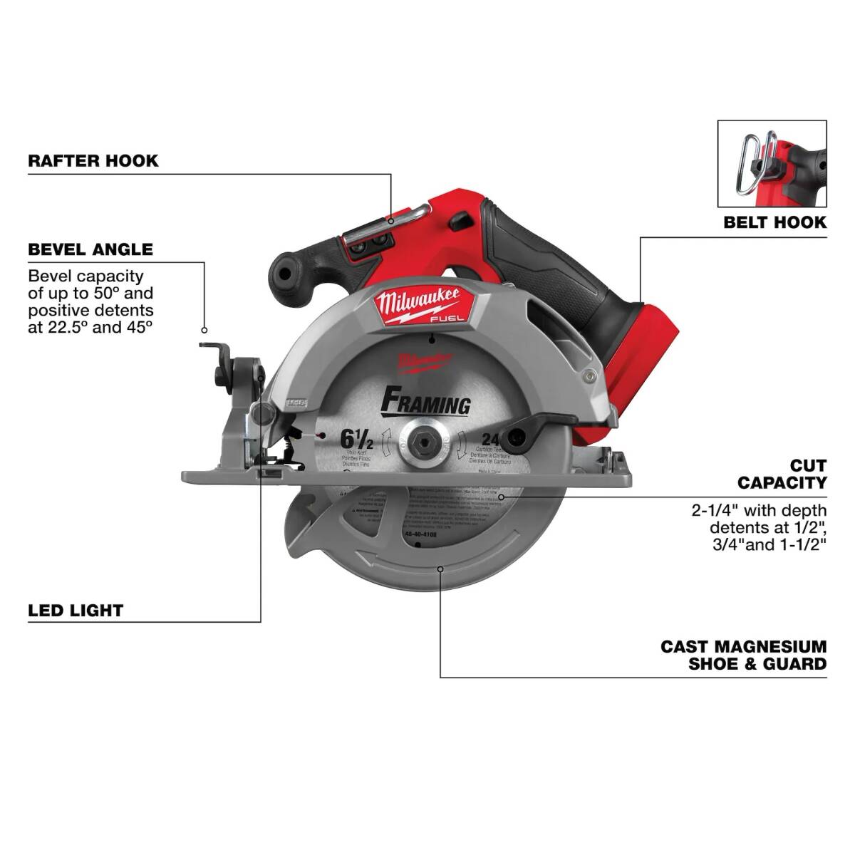 Milwaukee® 283320 M18 Fuel 61/2Inch Circular Saw Bare Tool Only at