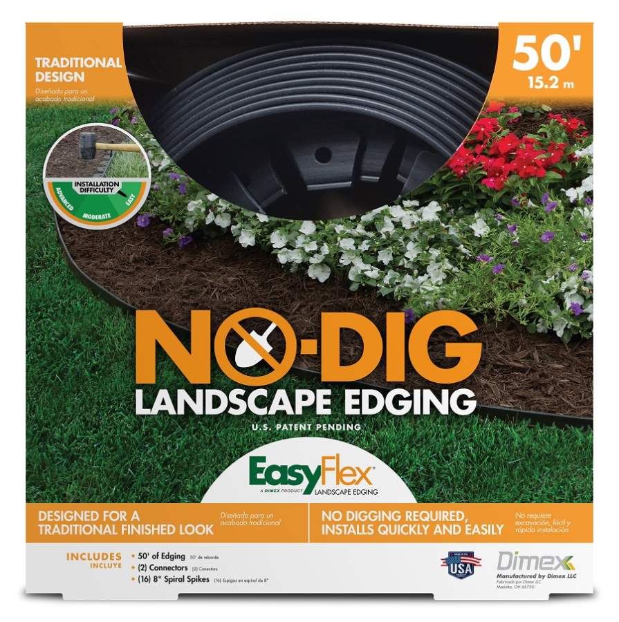 Renewed Dimex EasyFlex No-Dig Plastic Landscape Edging Kit 3000-40C-4 40-Feet 