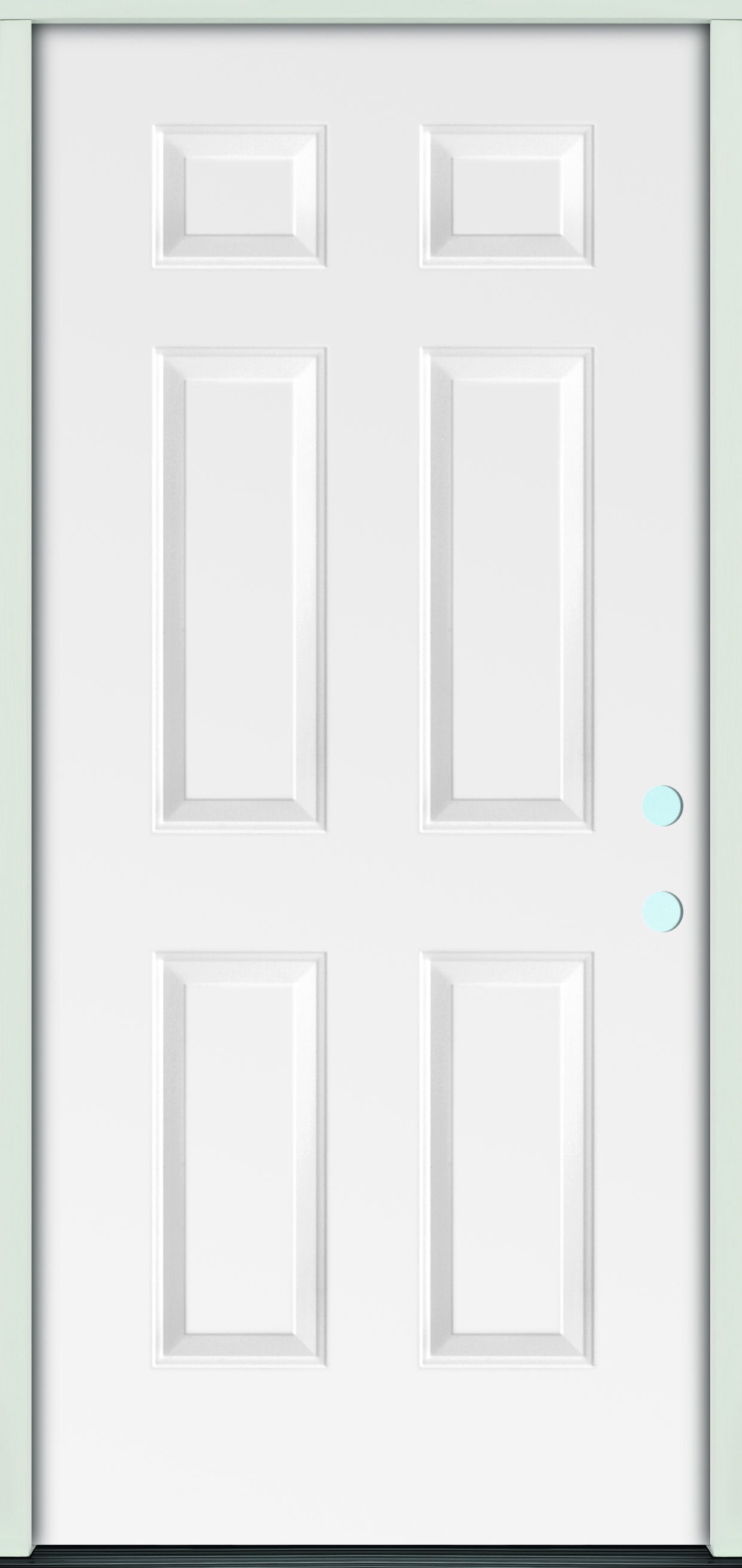 Doorscapes MFG-11LH 36X76 36-Inch X 76-Inch 6-Panel White Fiberglass