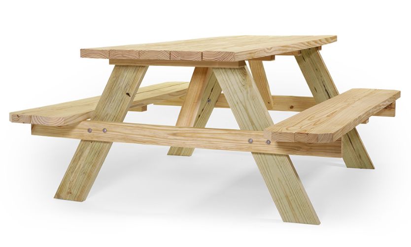 Outdoor Essentials 6 ft 6Foot Wood Picnic Table at Sutherlands
