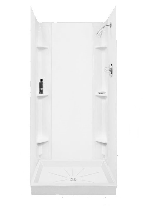 Durawall Thermoplastic White Shower Walls Fits Up To 48 In Wide And 42 Deep