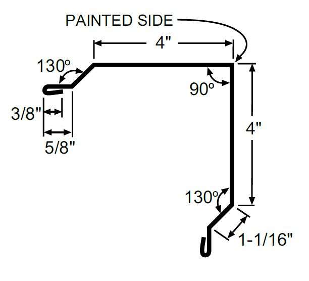 Metal Sales 4216339 Outside Corner Trim 10.5 ft Bright White at