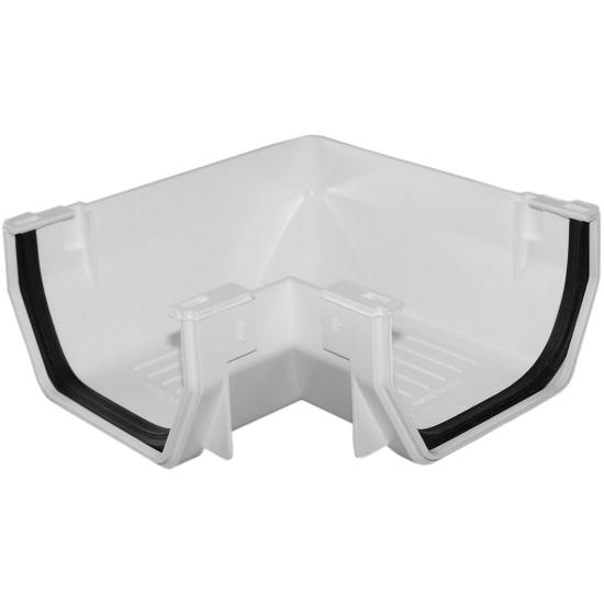Genova RW103 2.9 x 6/8 x 6.8Inch Raingo White Vinyl Gutter Corner at
