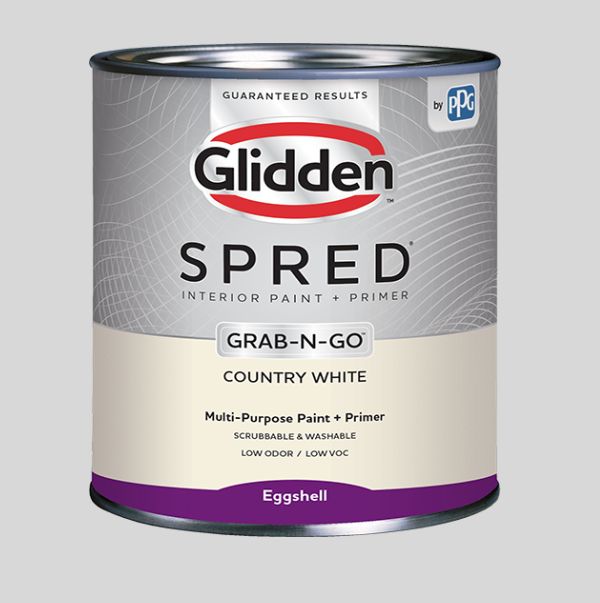 Glidden 396498 1Quart Spred GrabNGo Country White Eggshell Interior