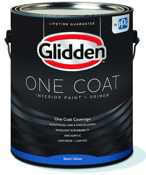 Glidden 396938 1Gallon Deep Base SemiGloss One Coat Interior Paint