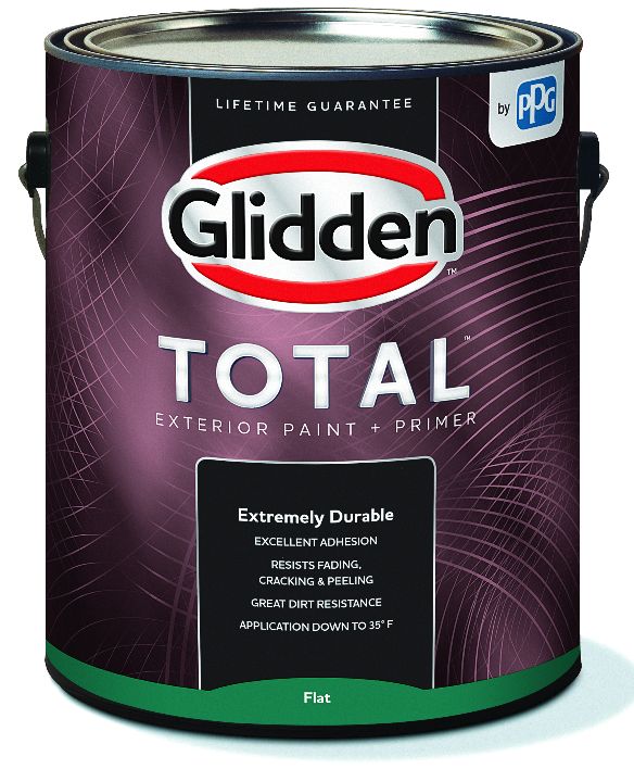 Glidden 396898 1Gallon Midtone Base Flat Total Exterior Paint And
