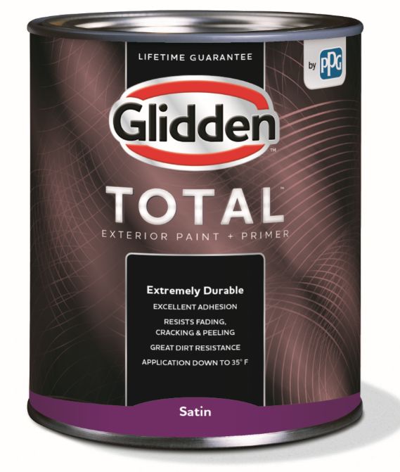 PPG Glidden GLTEX40MB/04 1Quart Midtone Base Satin Total Exterior