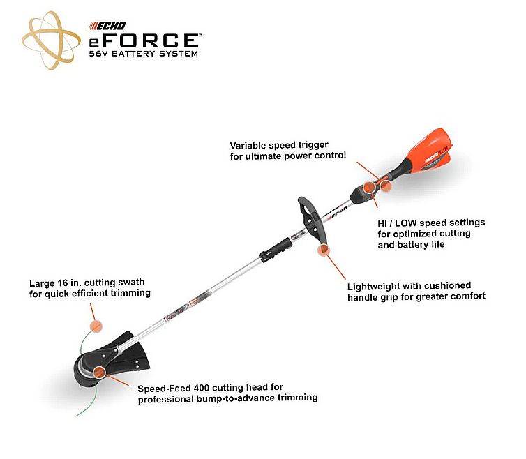 ECHO® DSRM-2100C1 Eforce 56-Volt 16-Inch Cordless Battery String ...