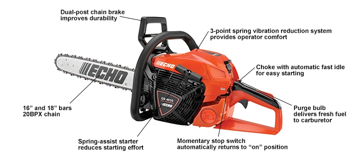 Echo® Cs 4510 18 18 Inch 450cc 2 Stroke Gas Chain Saw At Sutherlands