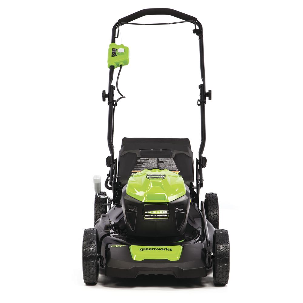 Greenworks 2535202MEVT 40-Volt, 20-Inch, Walk Behind Push Lawn Mower ...