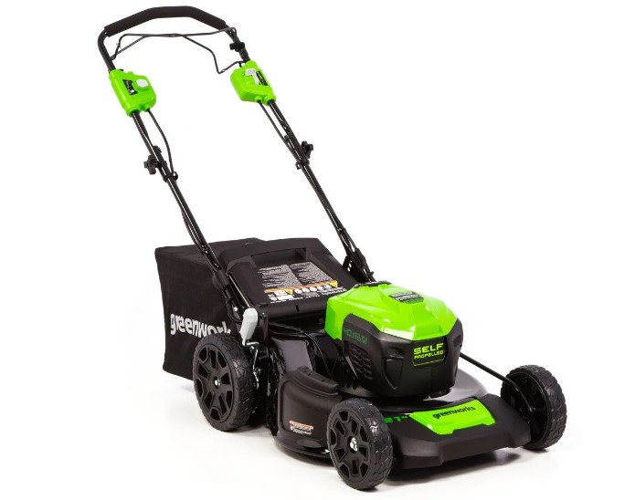 Greenworks 2535302MEVT 40-Volt 21-Inch Cordless Battery Operated Walk ...