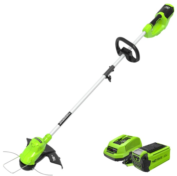 Greenworks 2127302 15Inch String Trimmer Front Mount With 2.5Ah