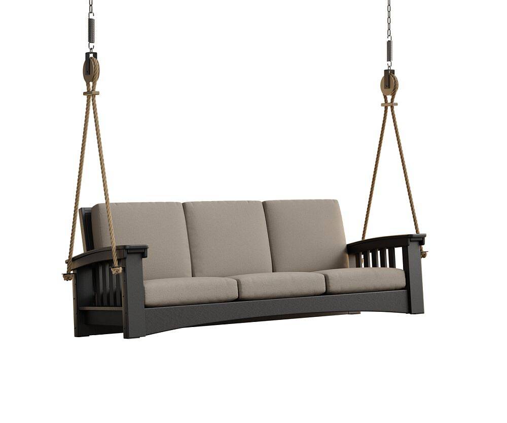 HERSHY WAY 73903-12 4-Foot Black Mission Style Porch Swing at Sutherlands