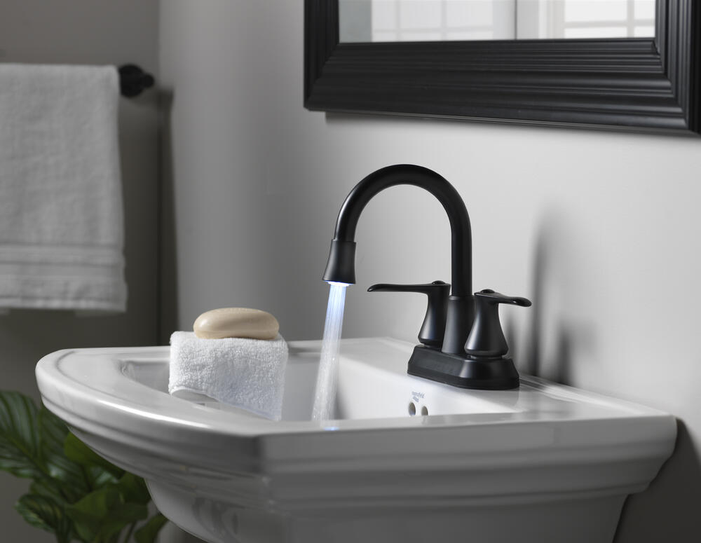 HOMEWERKS 21B42WYMBHWZ Matte Black 2Handle LED Bathroom Faucet at