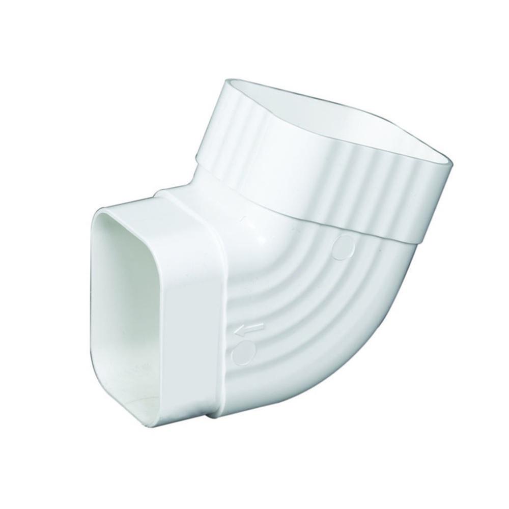 Amerimax M0628 2 X 3-Inch White Vinyl B Downspout Side Elbow At Sutherlands