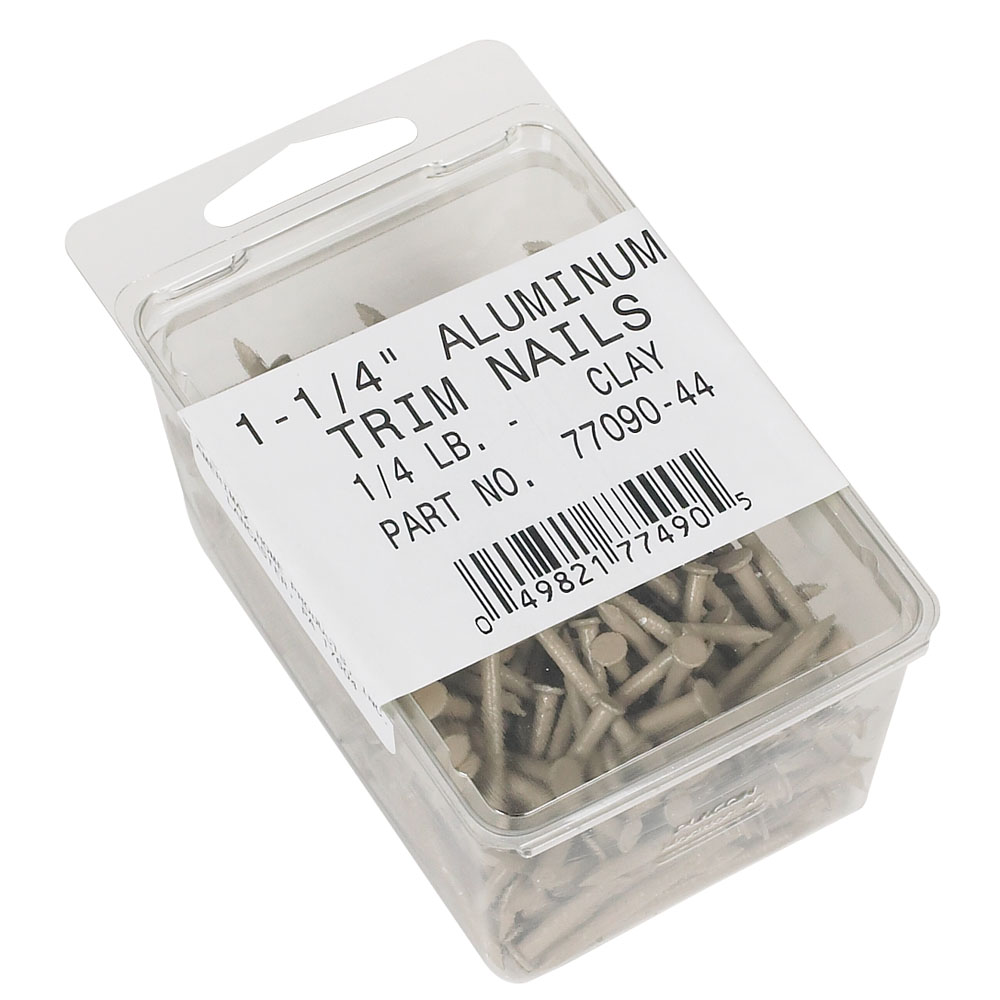 Amerimax 7709044 11/4Inch Aluminum Trim Nails In Clay 1/4Lb at