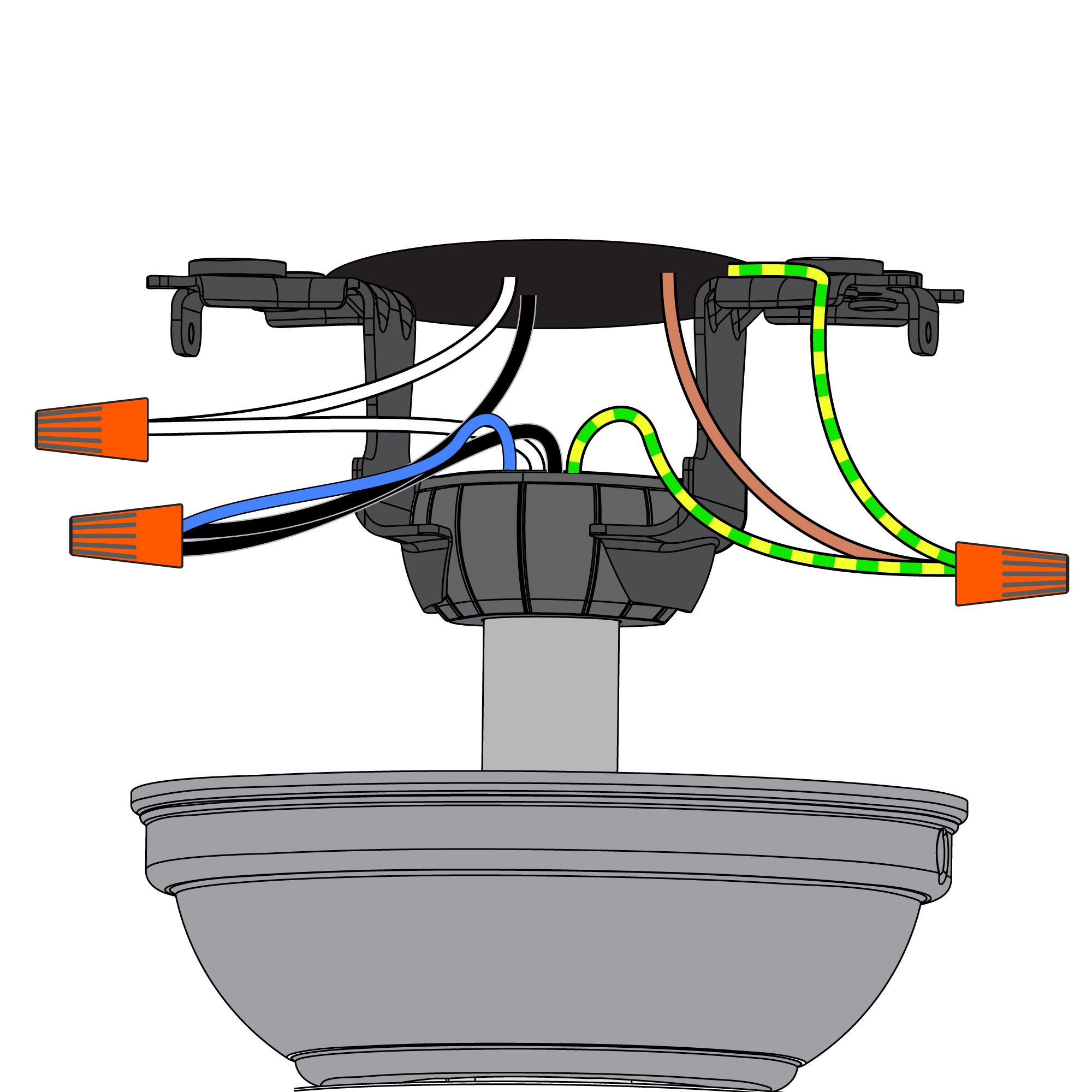 Hunter® 50386 Aker 52-Inch Matte Black Outdoor LED 3-Blade Ceiling