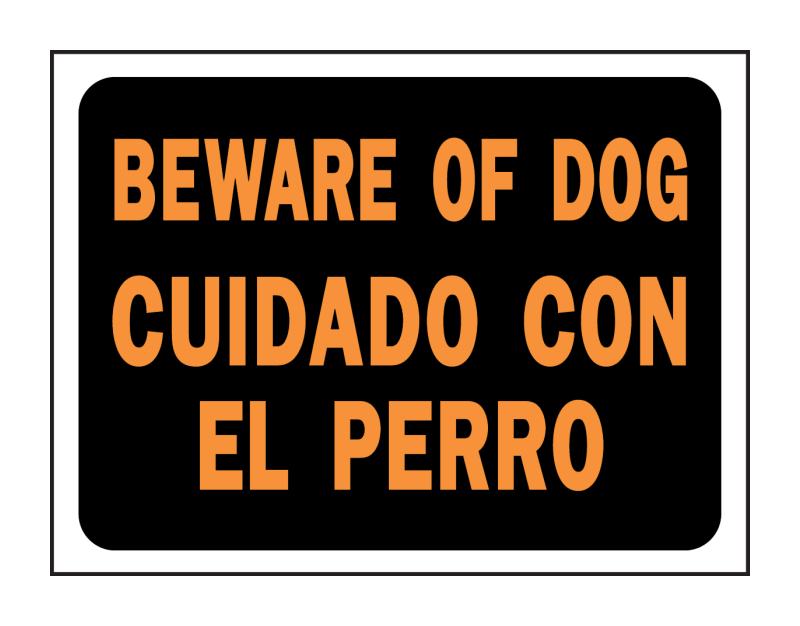 Beware of the Dog Metal Sign HY-KO 838 GREAT SHAPE!
