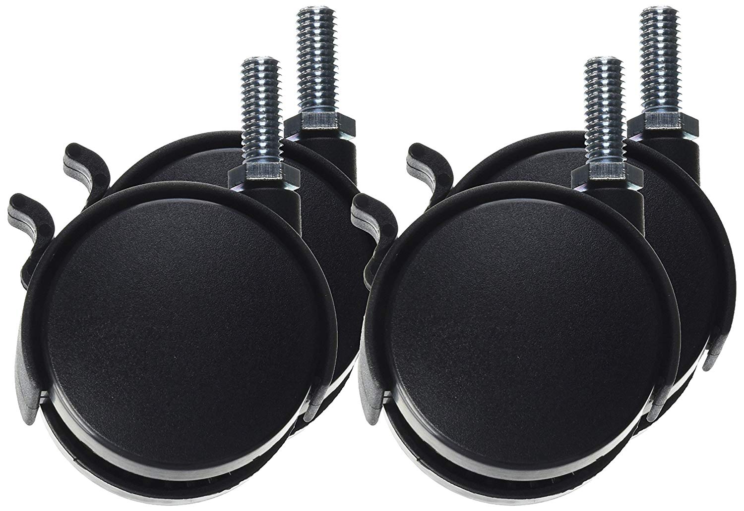 Intermetro Industries L3BB Black Swivel Caster With Brake, 4Pack at