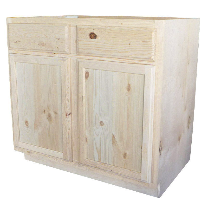Kapal Sb36 Pfp 36 X 34 1 2 Inch Knotty, Unfinished Knotty Pine Kitchen Cabinets
