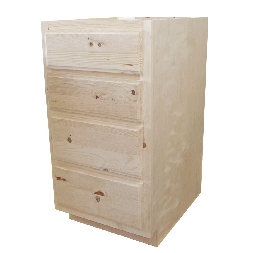 Kapal Wood Products DB18PFP 18 In Unfinished Knotty Pine Drawer Base