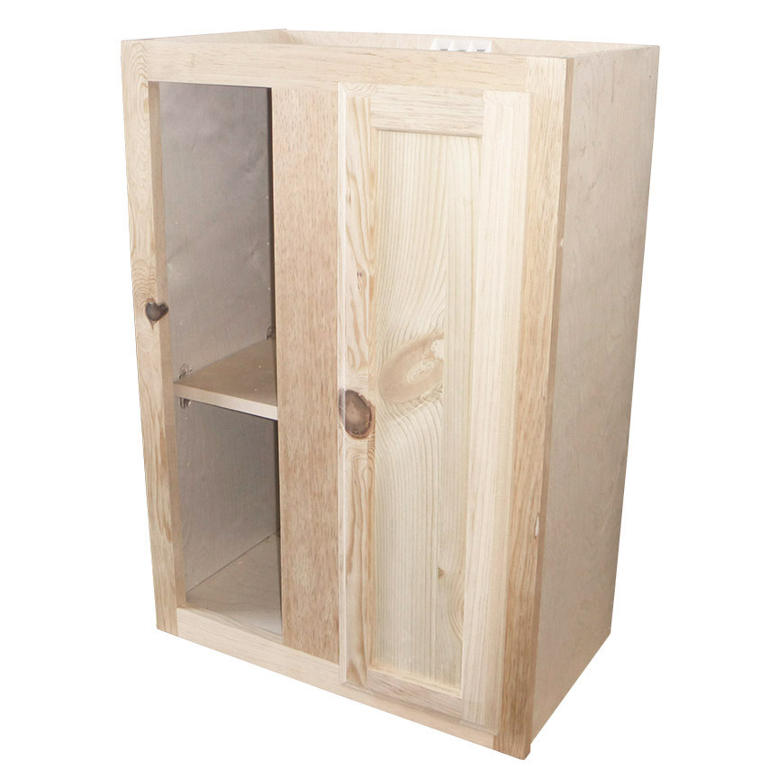 Kapal Wood S Bw2430 Pfp 24 X 30, Unfinished Pine Kitchen Wall Cabinets