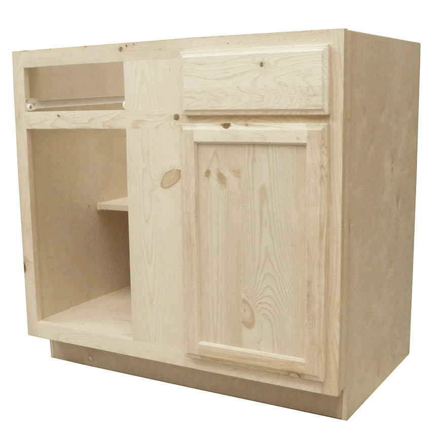 Kapal Wood Products BB42-PFP 42 In Unfinished Knotty Pine Blind Base Cabinet at Sutherlands