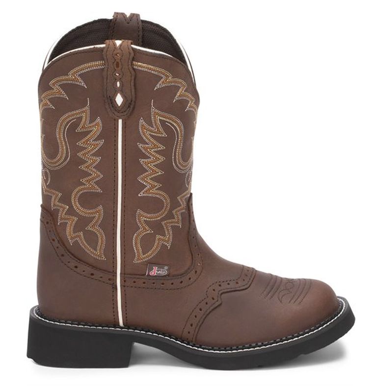 Justin GY9909 Women's 9b 11Inch Aged Bark Inji Western Boot, Approx M