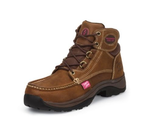 tony lama women's saddle tan tonk 3r casual waterproof steel toe work boots