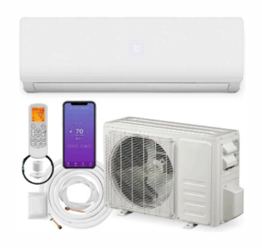 Cool Living CL-12HA1-KIT 12,000-BTU 115-Volt Mini-Split Air Conditioner ...