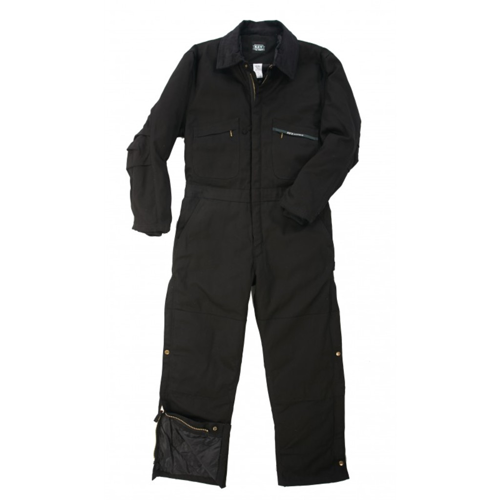 KEY 975.01 2XLS 2XLarge-Short Black Insulated Duck Coverall With Hip ...