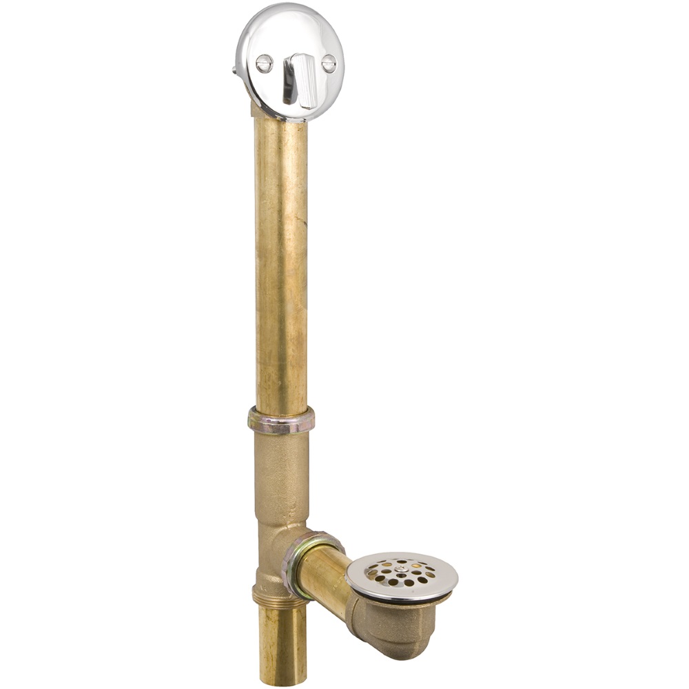 WAXMAN 7514900 Brass Trip Lever Style Bath Drain Kit, Chrome at Sutherlands