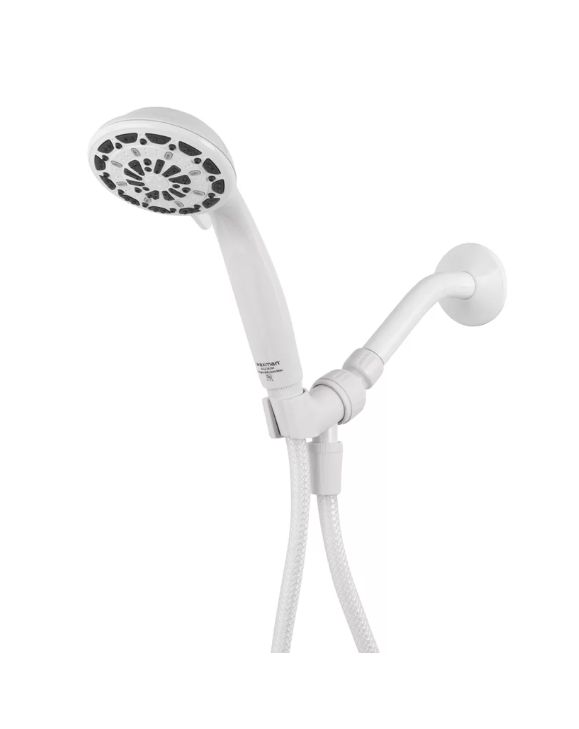 WAXMAN 8364010 4-Inch White 6-Setting Serene Handheld Shower Head at ...