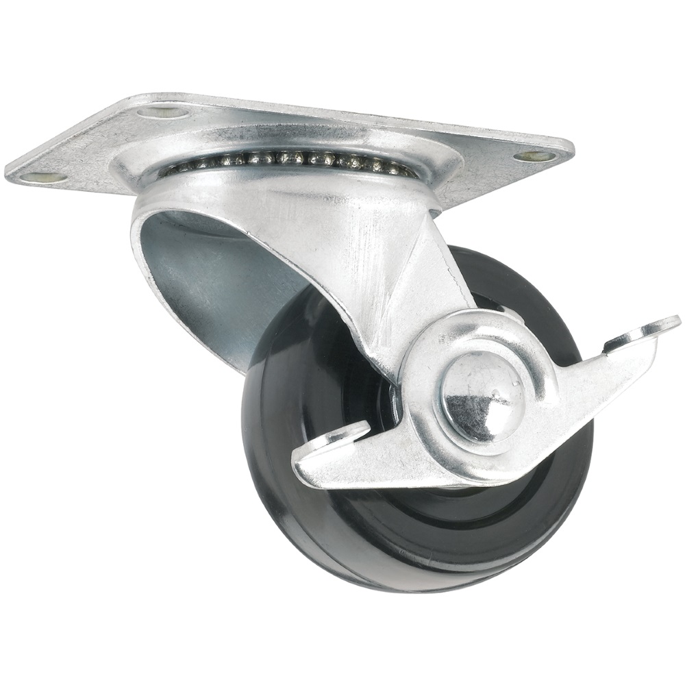 Waxman 4324255T 3Inch Swivel Heavy Duty Rubber Wheel Caster With Brake at Sutherlands