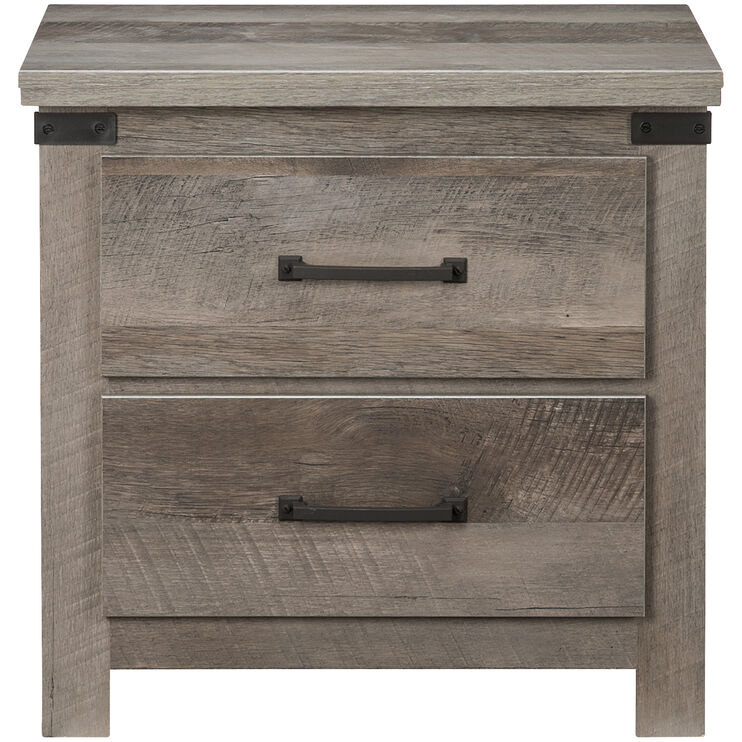 KITH FURNITURE 247-02 Gambrel Driftwood Nightstand at Sutherlands